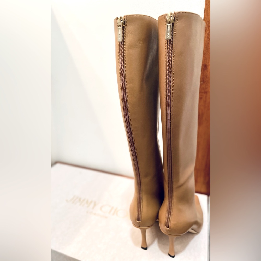 Jimmy Choo Agathe Leather Knee-High Boot